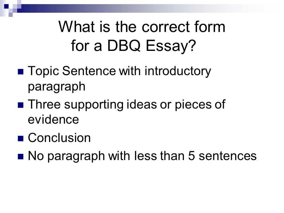 How to write a DBQ Essay - PowerPoint PPT Presentation